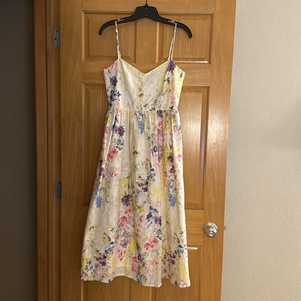 Beautiful floral linen maxi dress
